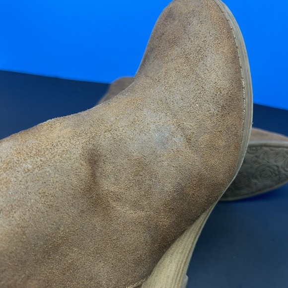 Carlos by‎ Carlos Santana Camira Brown Faux Suede Booties Ankle Boots Women's 9 - Picture 11 of 12